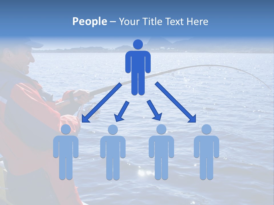 A Man Fishing On A Boat In The Water PowerPoint Template