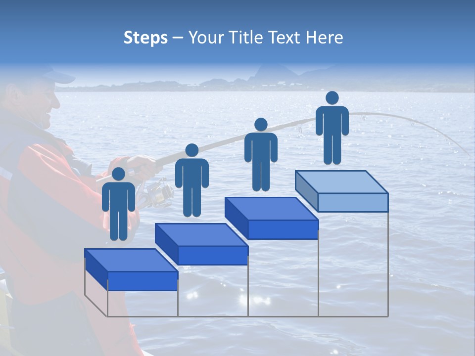 A Man Fishing On A Boat In The Water PowerPoint Template