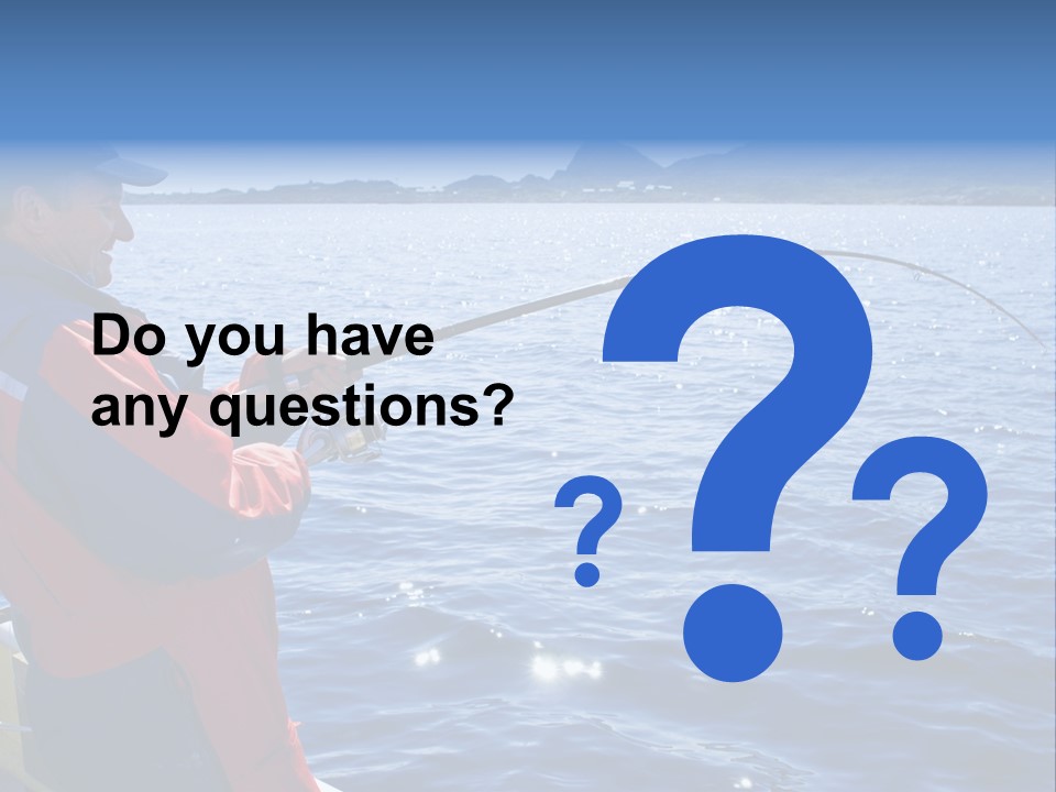 A Man Fishing On A Boat In The Water PowerPoint Template