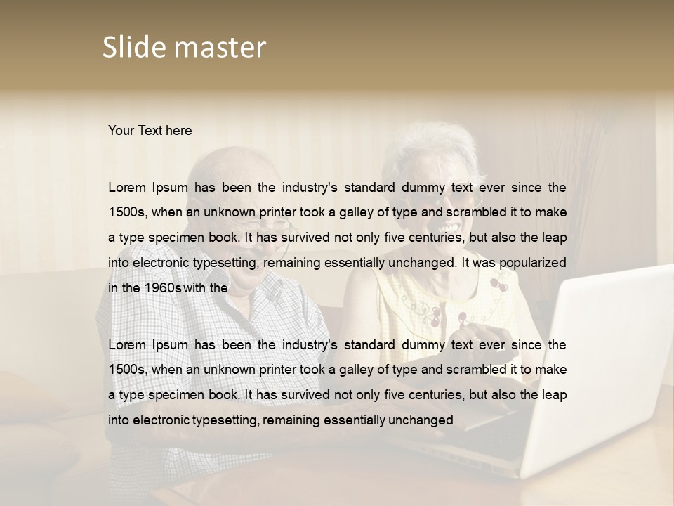 Grandfather Senior Affectionate PowerPoint Template