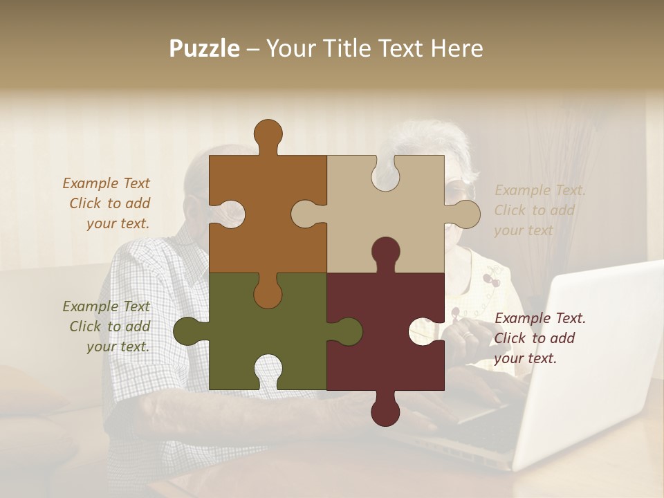 Grandfather Senior Affectionate PowerPoint Template