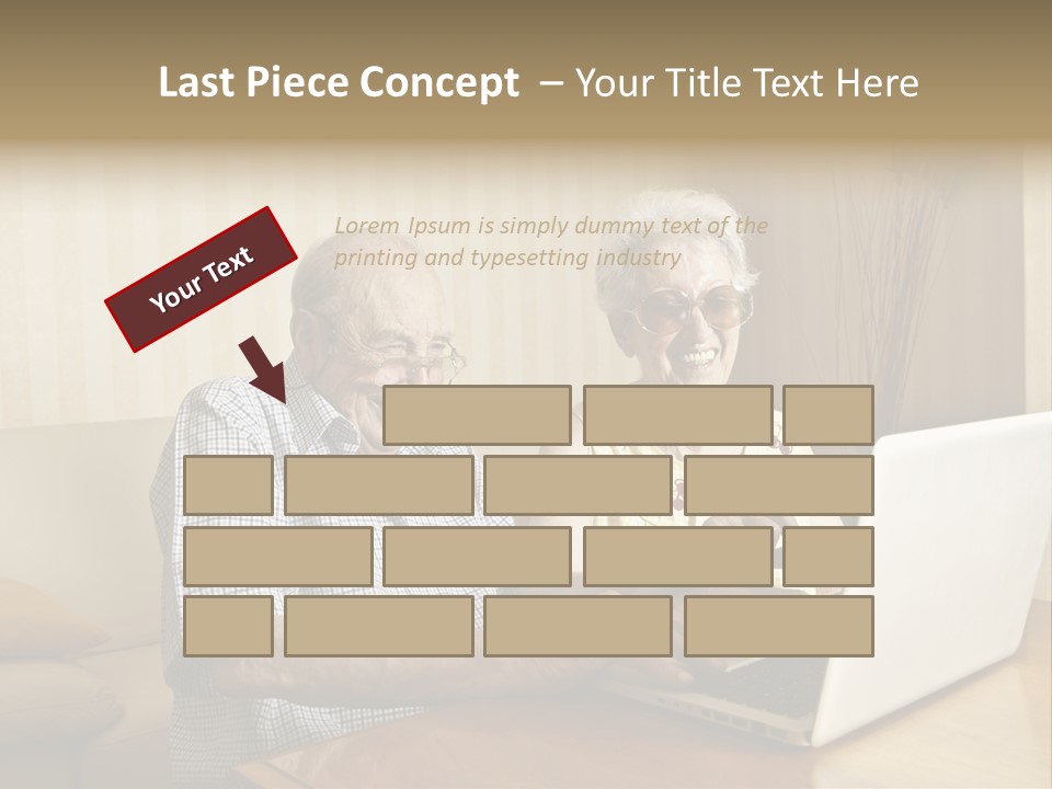Grandfather Senior Affectionate PowerPoint Template