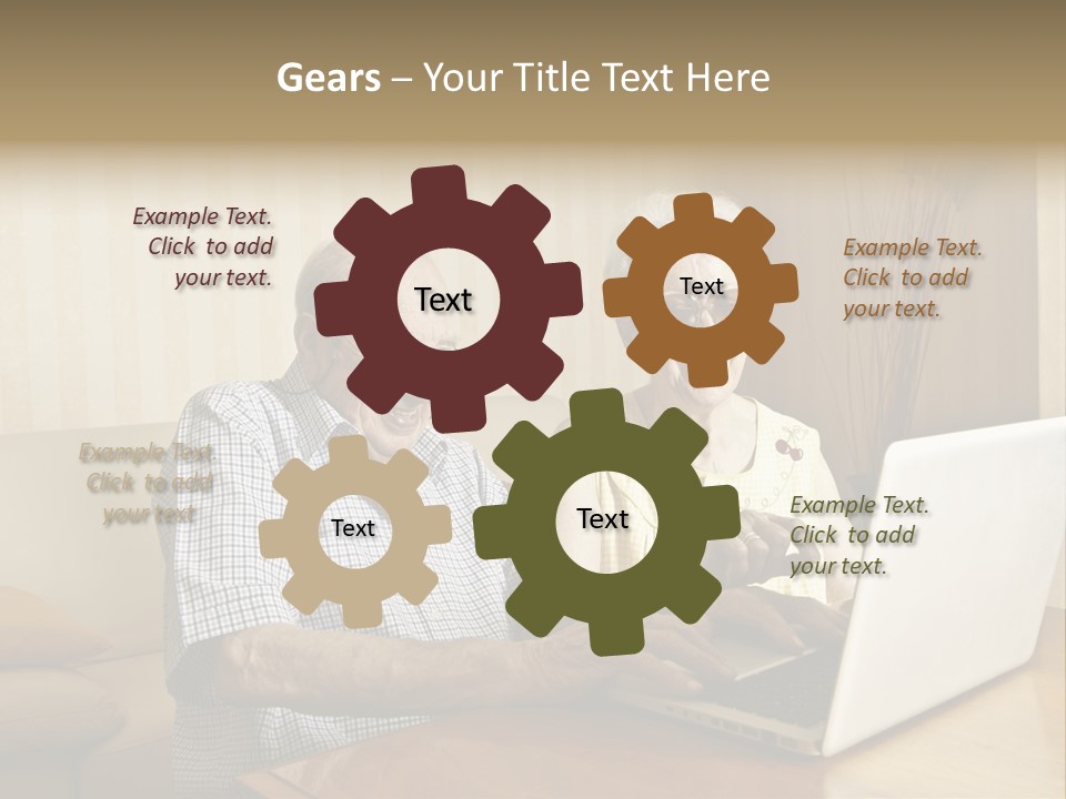 Grandfather Senior Affectionate PowerPoint Template