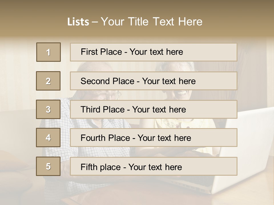 Grandfather Senior Affectionate PowerPoint Template