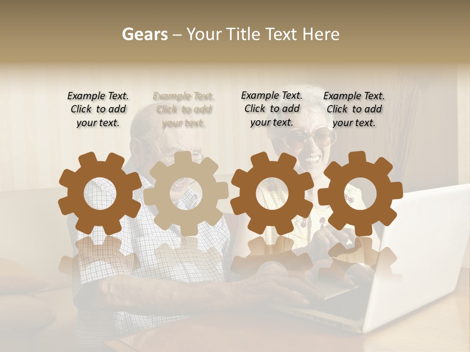 Grandfather Senior Affectionate PowerPoint Template