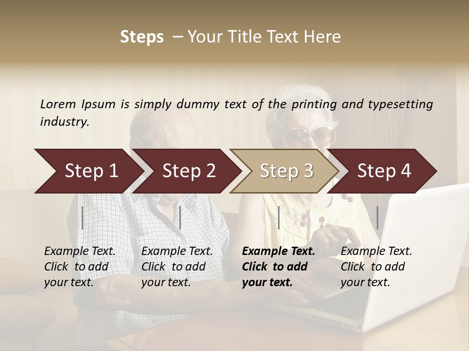 Grandfather Senior Affectionate PowerPoint Template