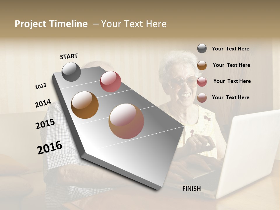 Grandfather Senior Affectionate PowerPoint Template
