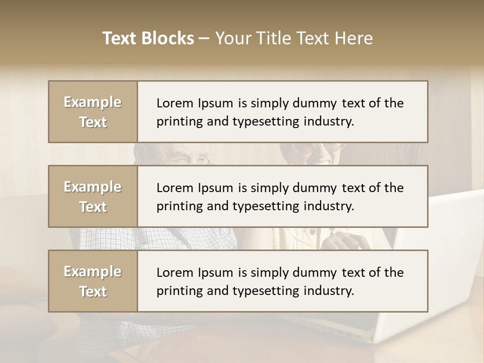 Grandfather Senior Affectionate PowerPoint Template