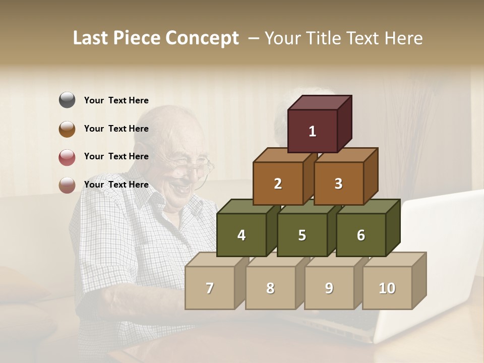 Grandfather Senior Affectionate PowerPoint Template