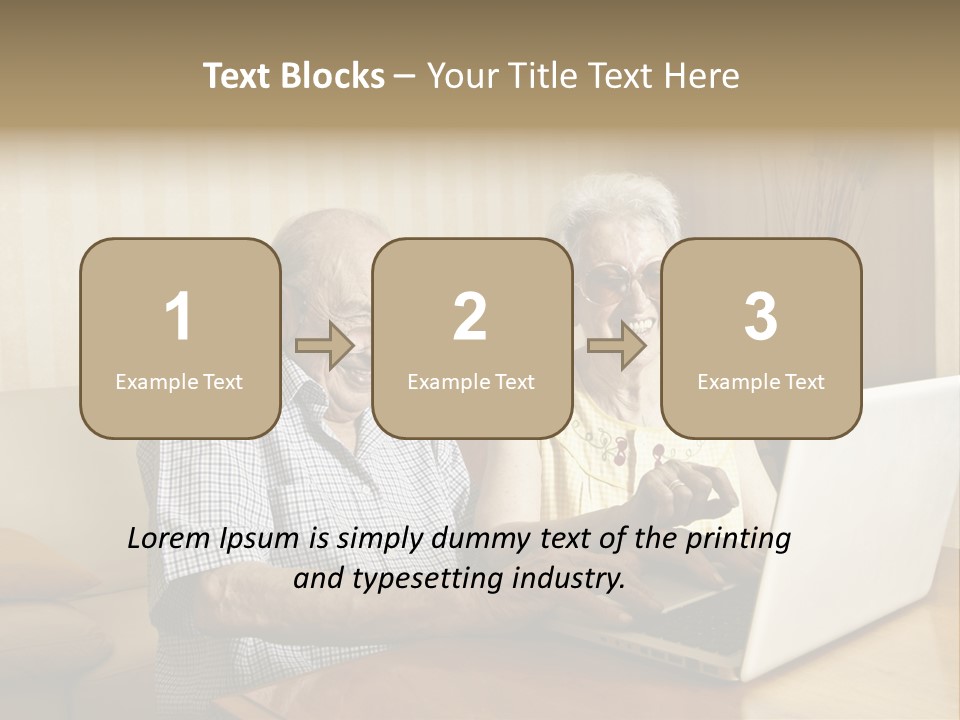 Grandfather Senior Affectionate PowerPoint Template