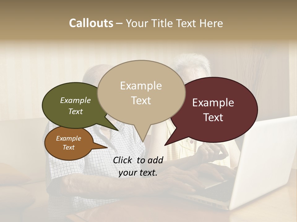 Grandfather Senior Affectionate PowerPoint Template