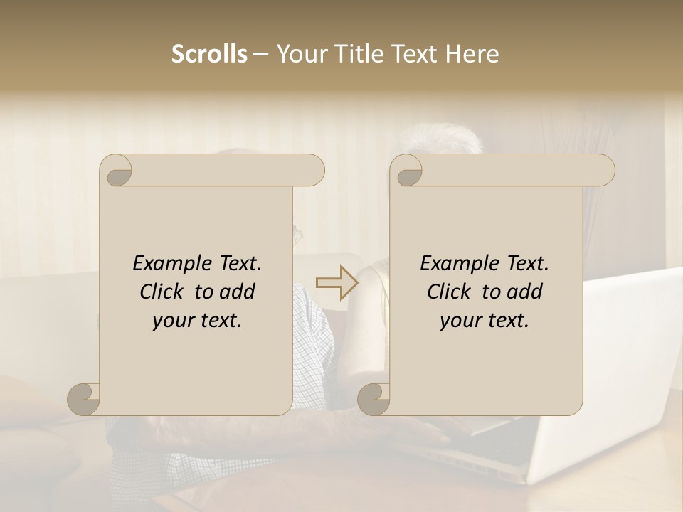 Grandfather Senior Affectionate PowerPoint Template