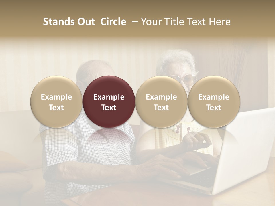 Grandfather Senior Affectionate PowerPoint Template