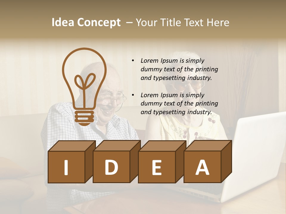 Grandfather Senior Affectionate PowerPoint Template