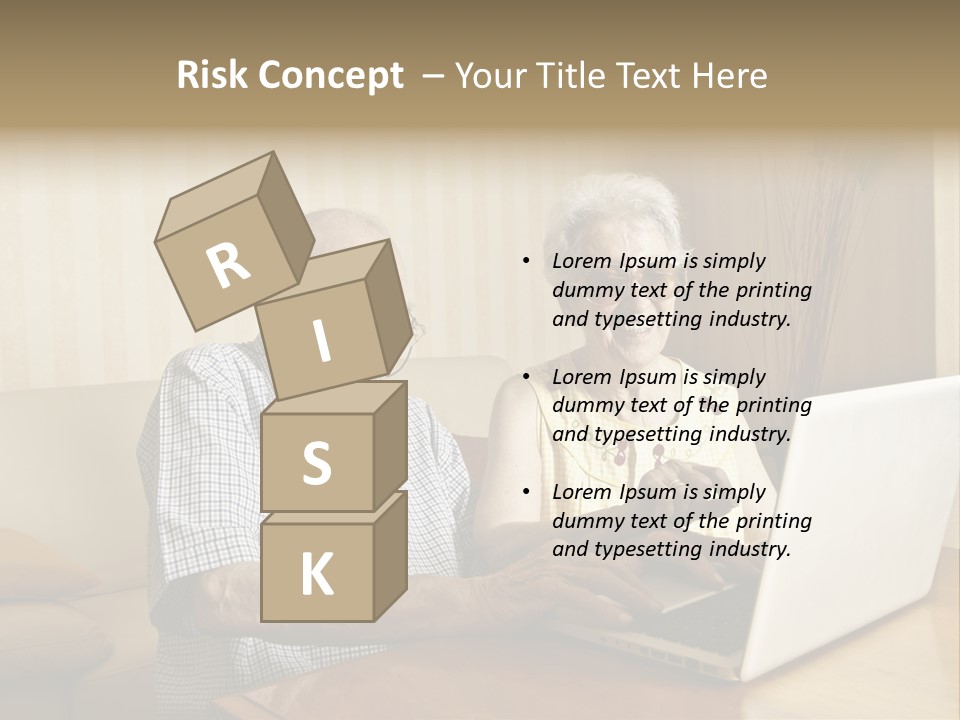 Grandfather Senior Affectionate PowerPoint Template