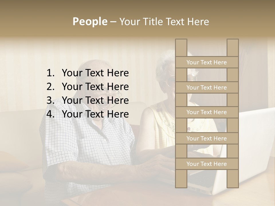 Grandfather Senior Affectionate PowerPoint Template