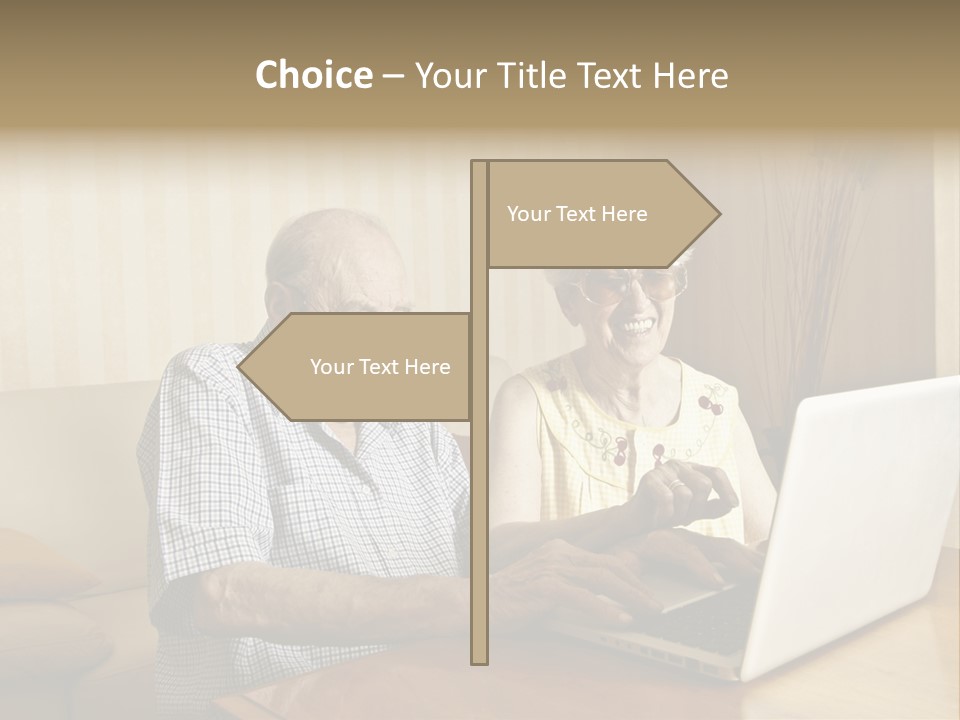 Grandfather Senior Affectionate PowerPoint Template