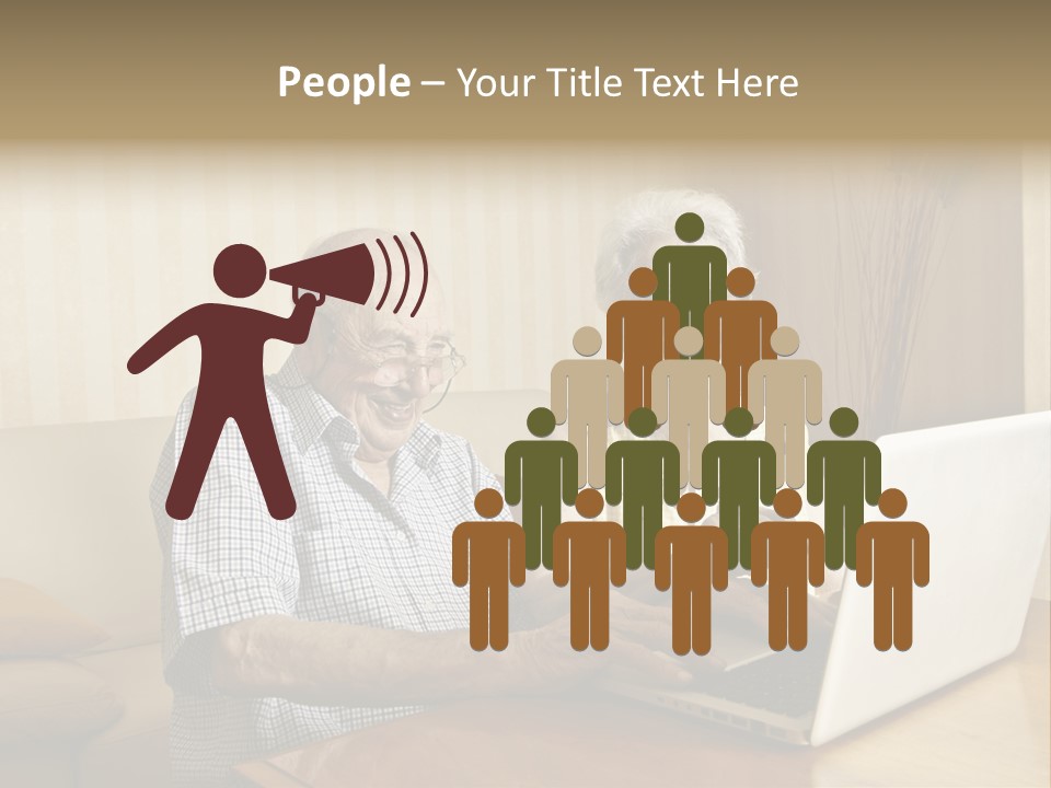 Grandfather Senior Affectionate PowerPoint Template