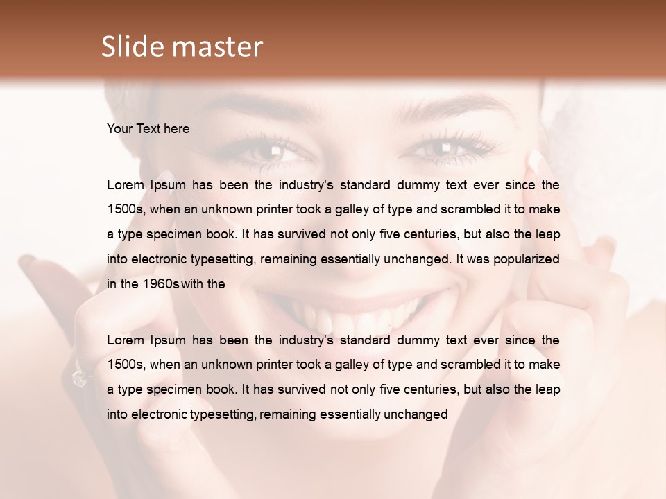 Head Black Smile PowerPoint Template
