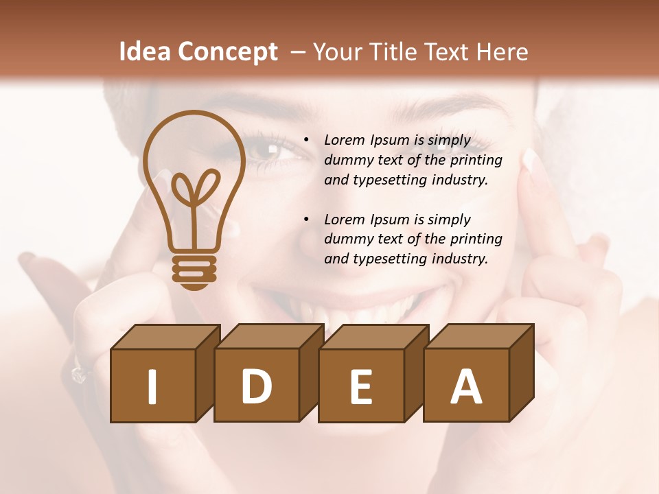 Head Black Smile PowerPoint Template