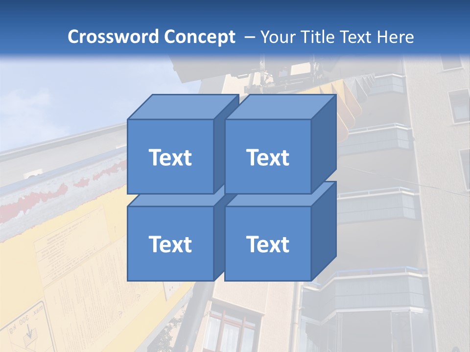 Tall Crane Reach PowerPoint Template