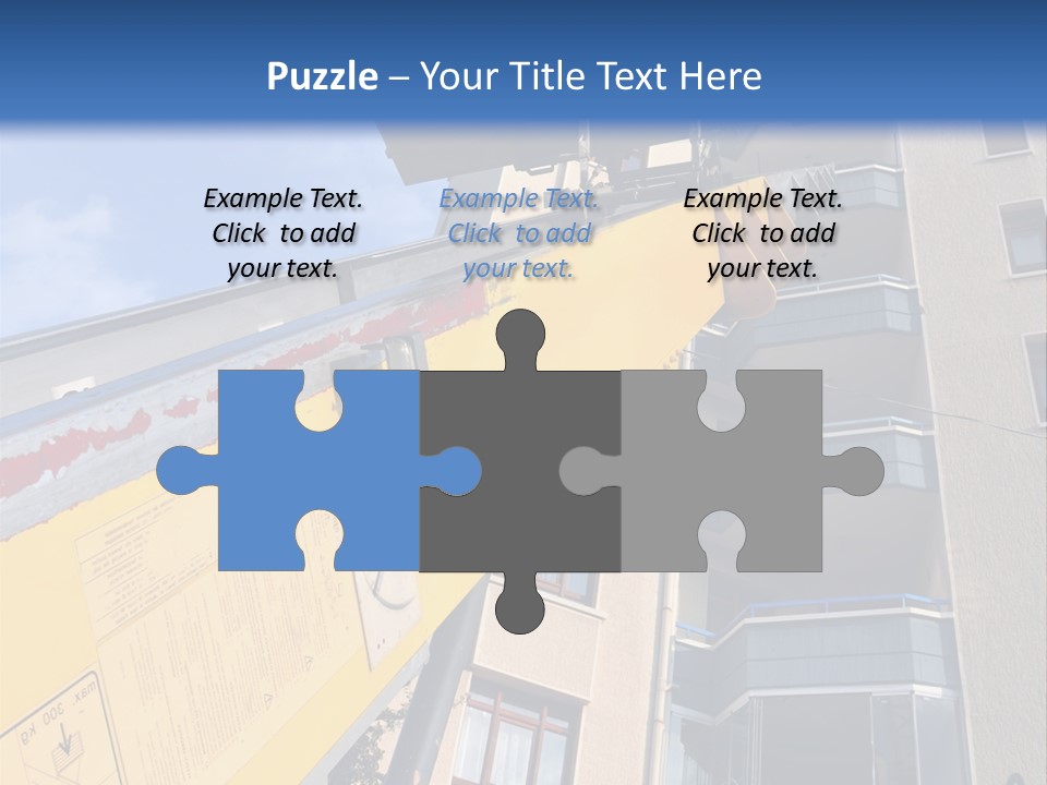 Tall Crane Reach PowerPoint Template