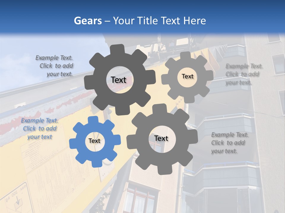 Tall Crane Reach PowerPoint Template