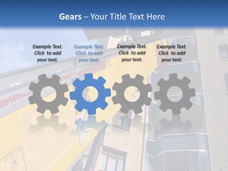 Tall Crane Reach PowerPoint Template