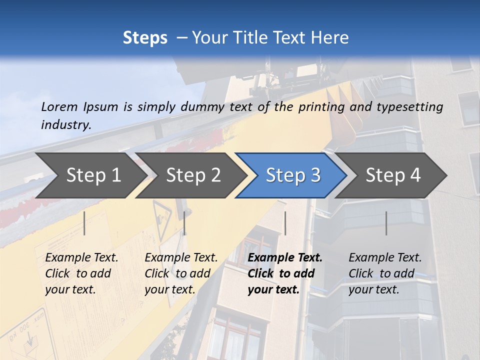 Tall Crane Reach PowerPoint Template
