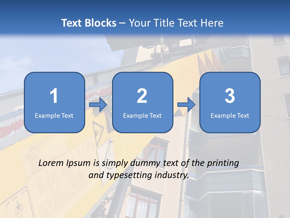 Tall Crane Reach PowerPoint Template