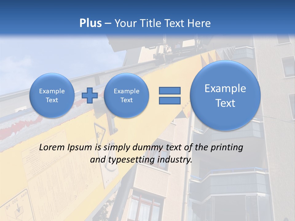 Tall Crane Reach PowerPoint Template