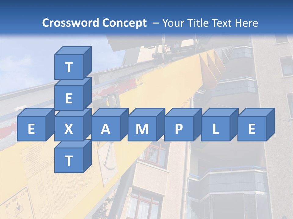 Tall Crane Reach PowerPoint Template