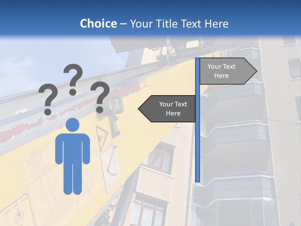 Tall Crane Reach PowerPoint Template