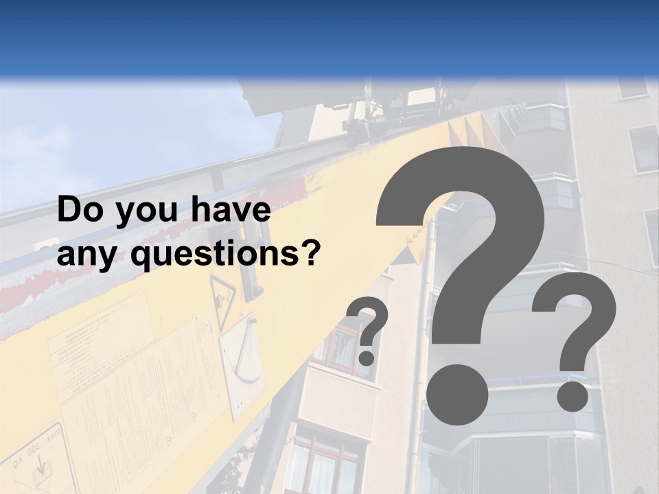 Tall Crane Reach PowerPoint Template