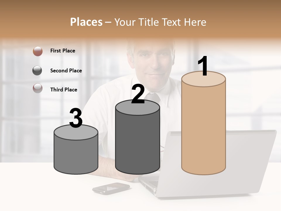 Sit People Mobile PowerPoint Template
