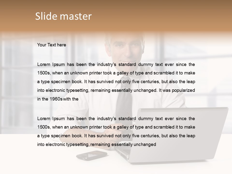 Sit People Mobile PowerPoint Template