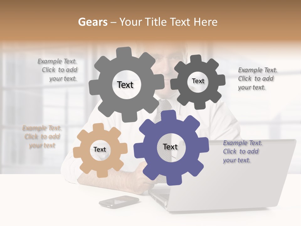 Sit People Mobile PowerPoint Template