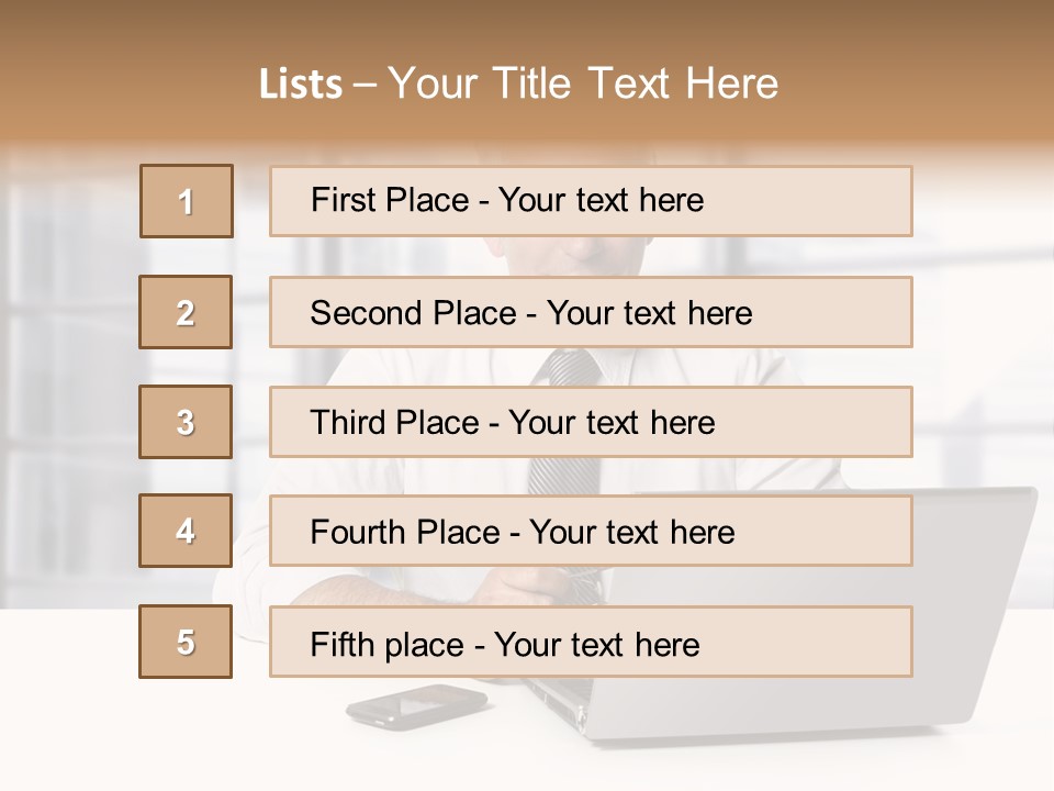 Sit People Mobile PowerPoint Template