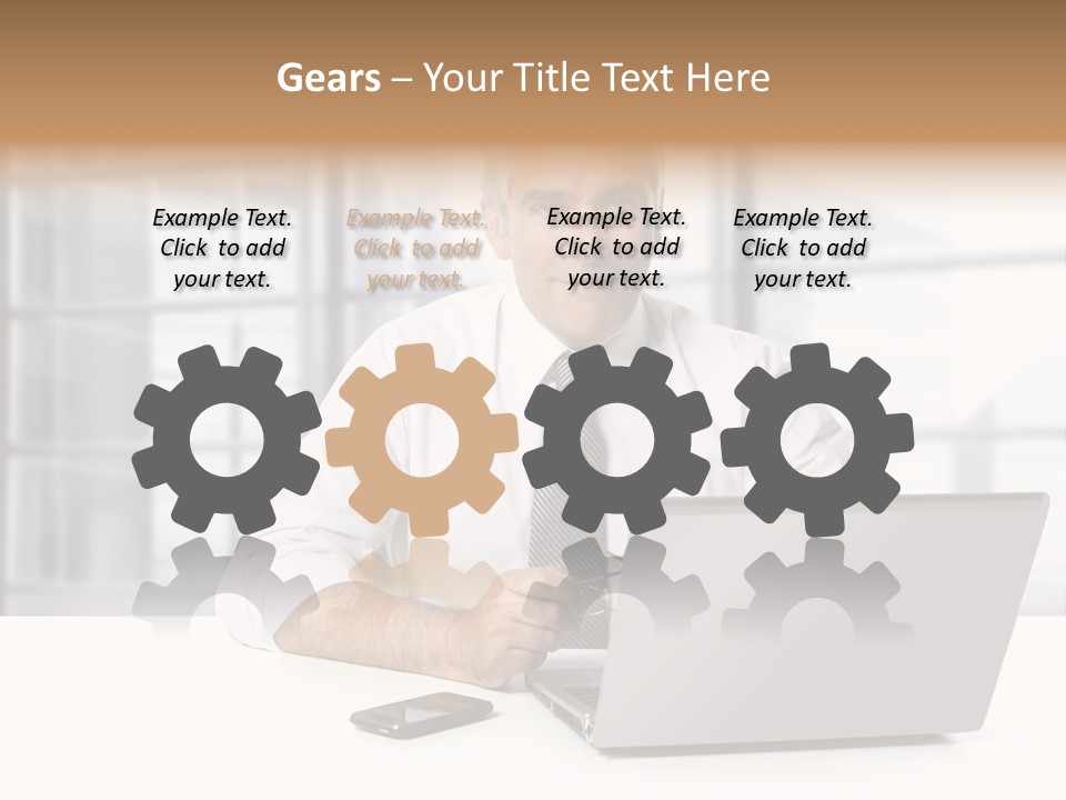 Sit People Mobile PowerPoint Template