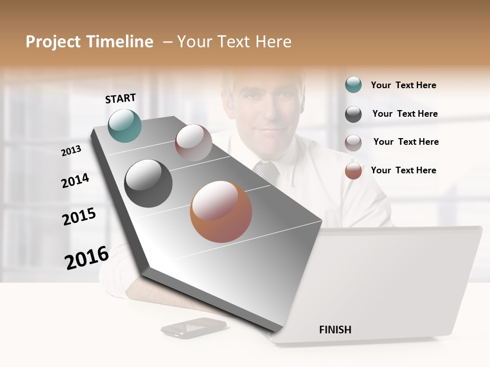 Sit People Mobile PowerPoint Template
