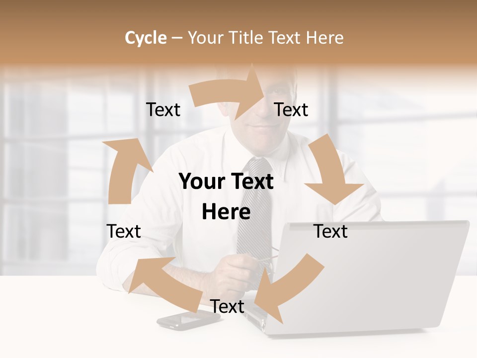 Sit People Mobile PowerPoint Template
