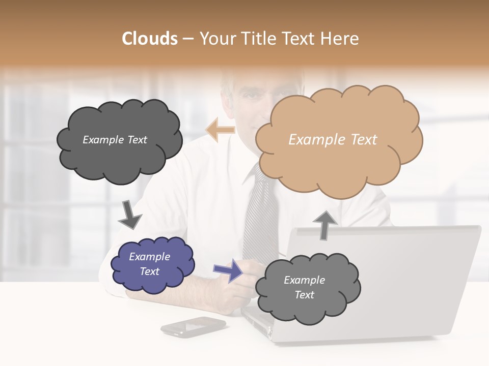 Sit People Mobile PowerPoint Template