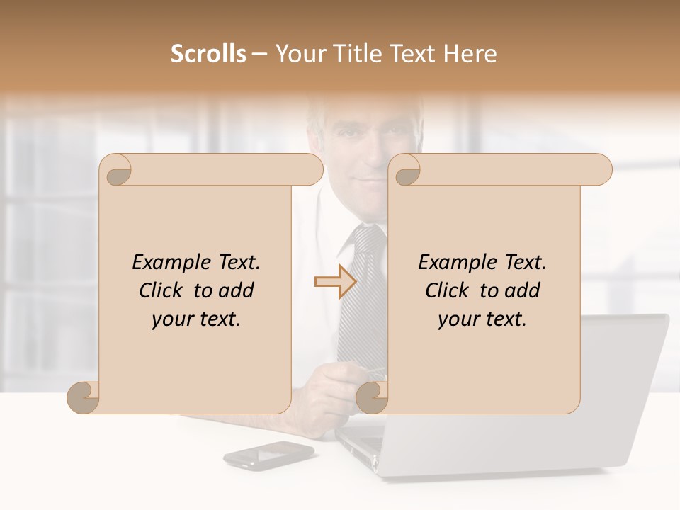 Sit People Mobile PowerPoint Template