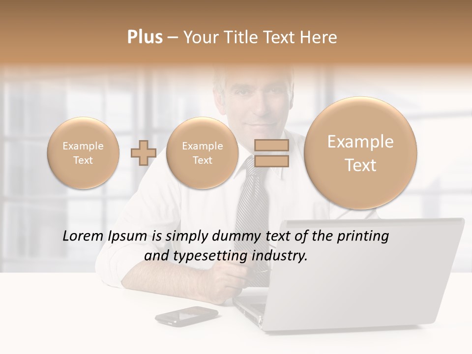 Sit People Mobile PowerPoint Template