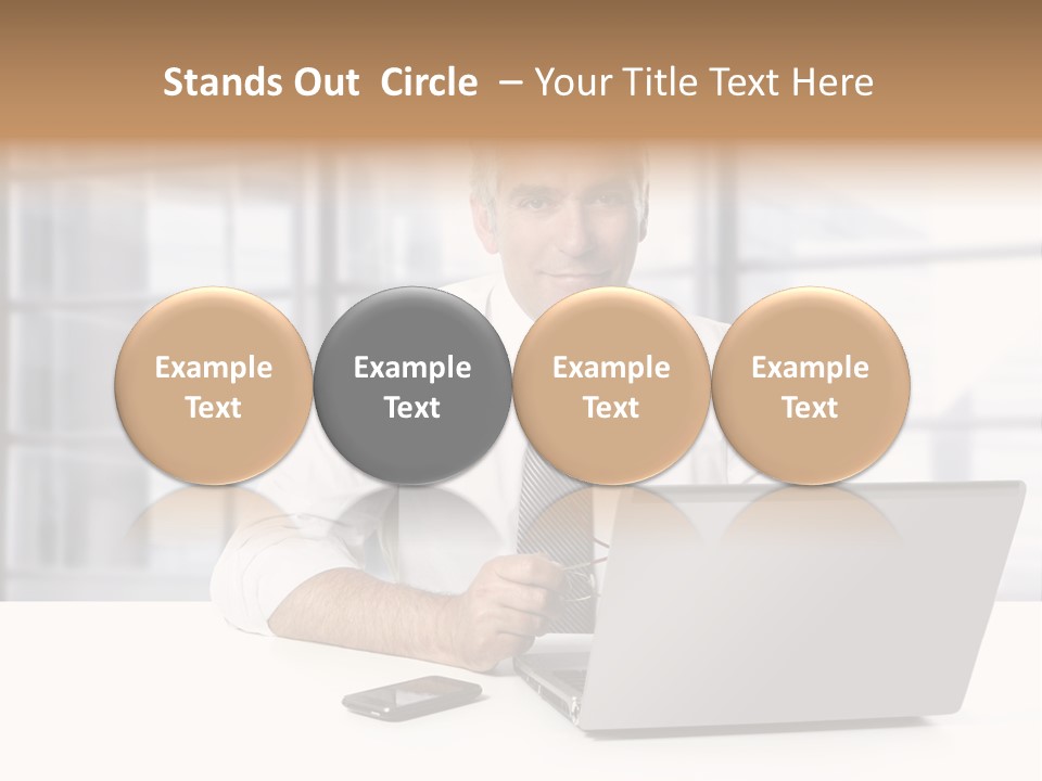 Sit People Mobile PowerPoint Template