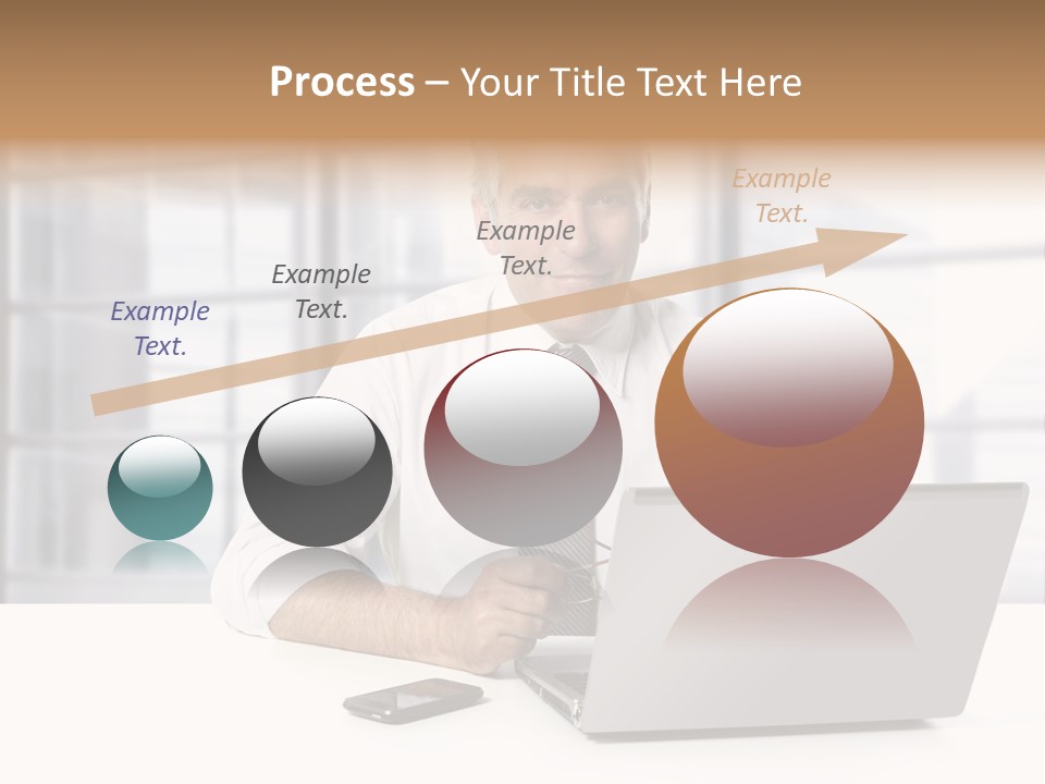 Sit People Mobile PowerPoint Template