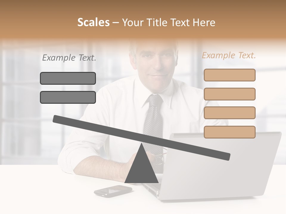 Sit People Mobile PowerPoint Template