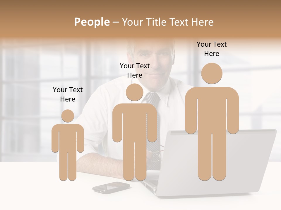 Sit People Mobile PowerPoint Template