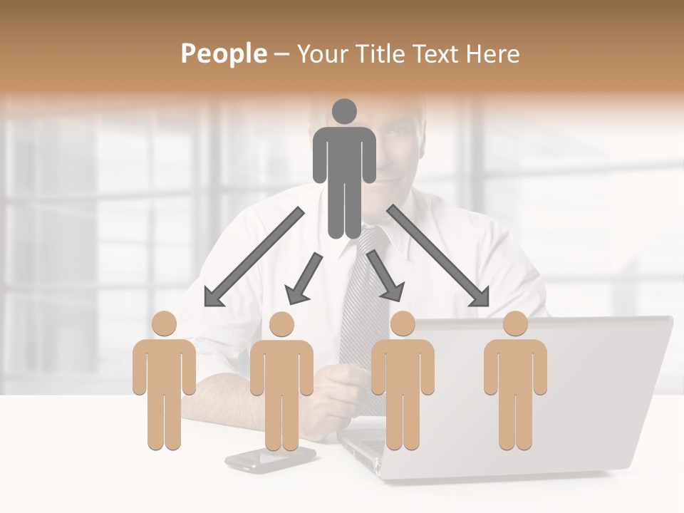 Sit People Mobile PowerPoint Template