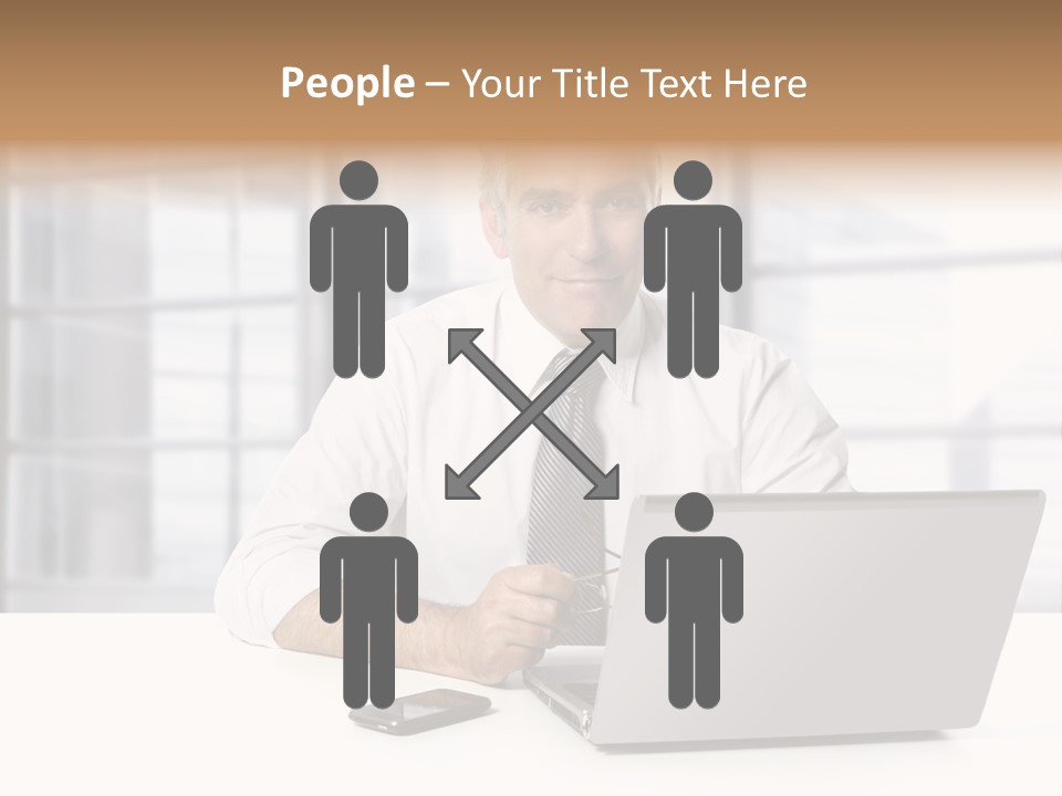 Sit People Mobile PowerPoint Template